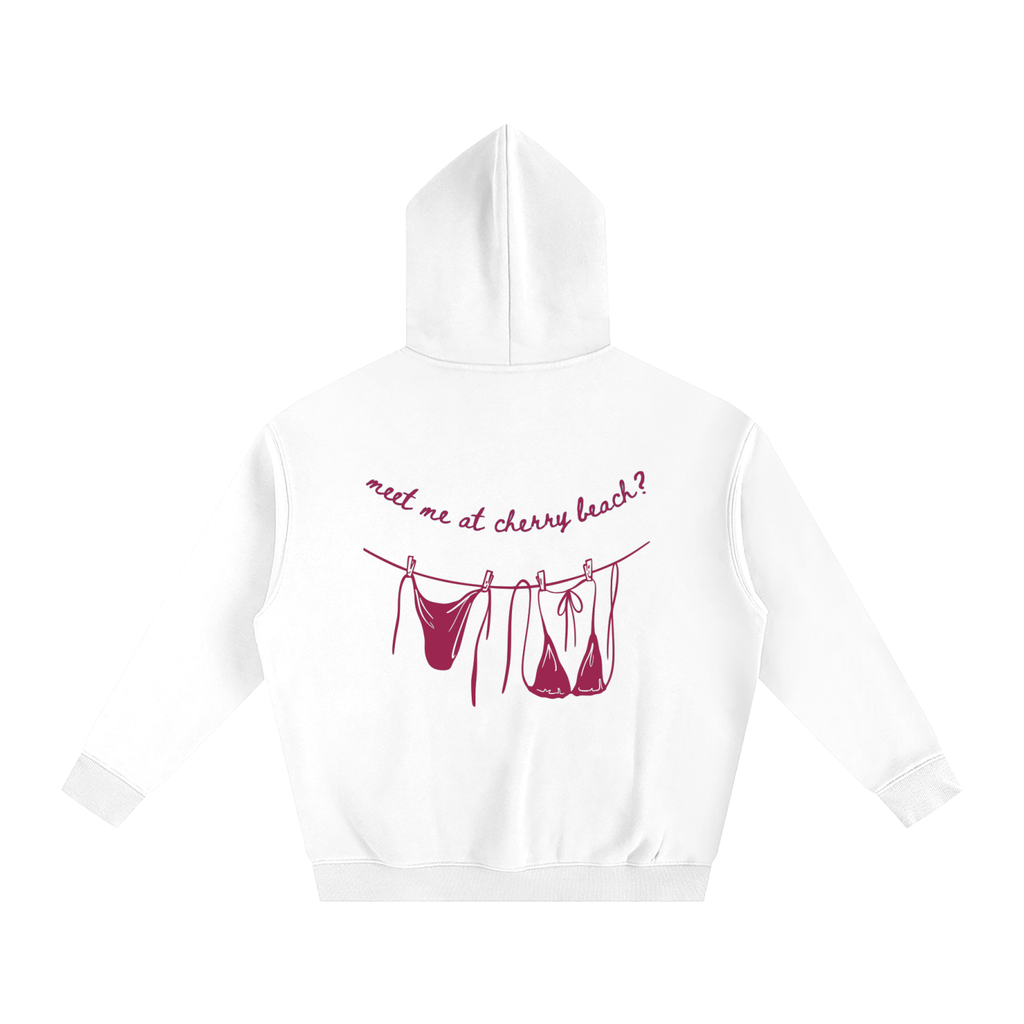 Cherry Beach Oversize Fleeced Hoodie