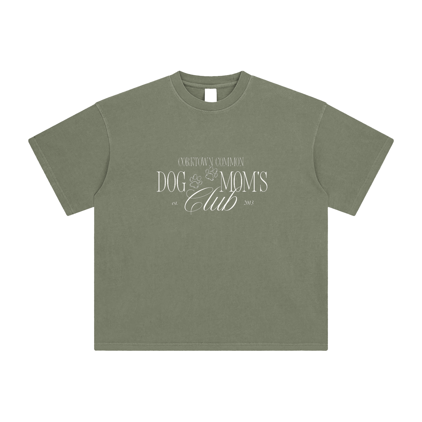 Dog Mom's Enzyme Washed T-Shirt