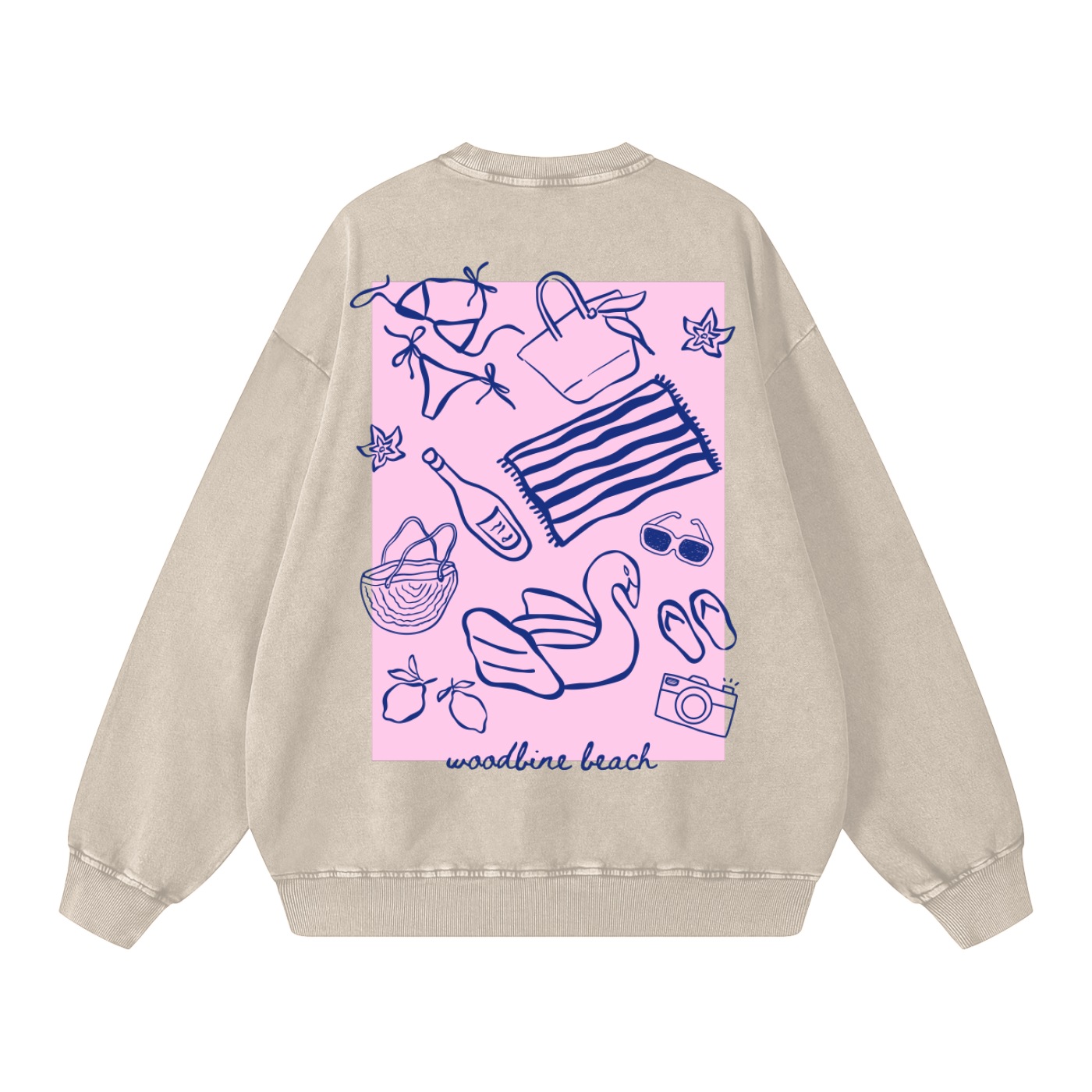 Woodbine Beach Acid Wash Oversize Toronto Sweatshirt