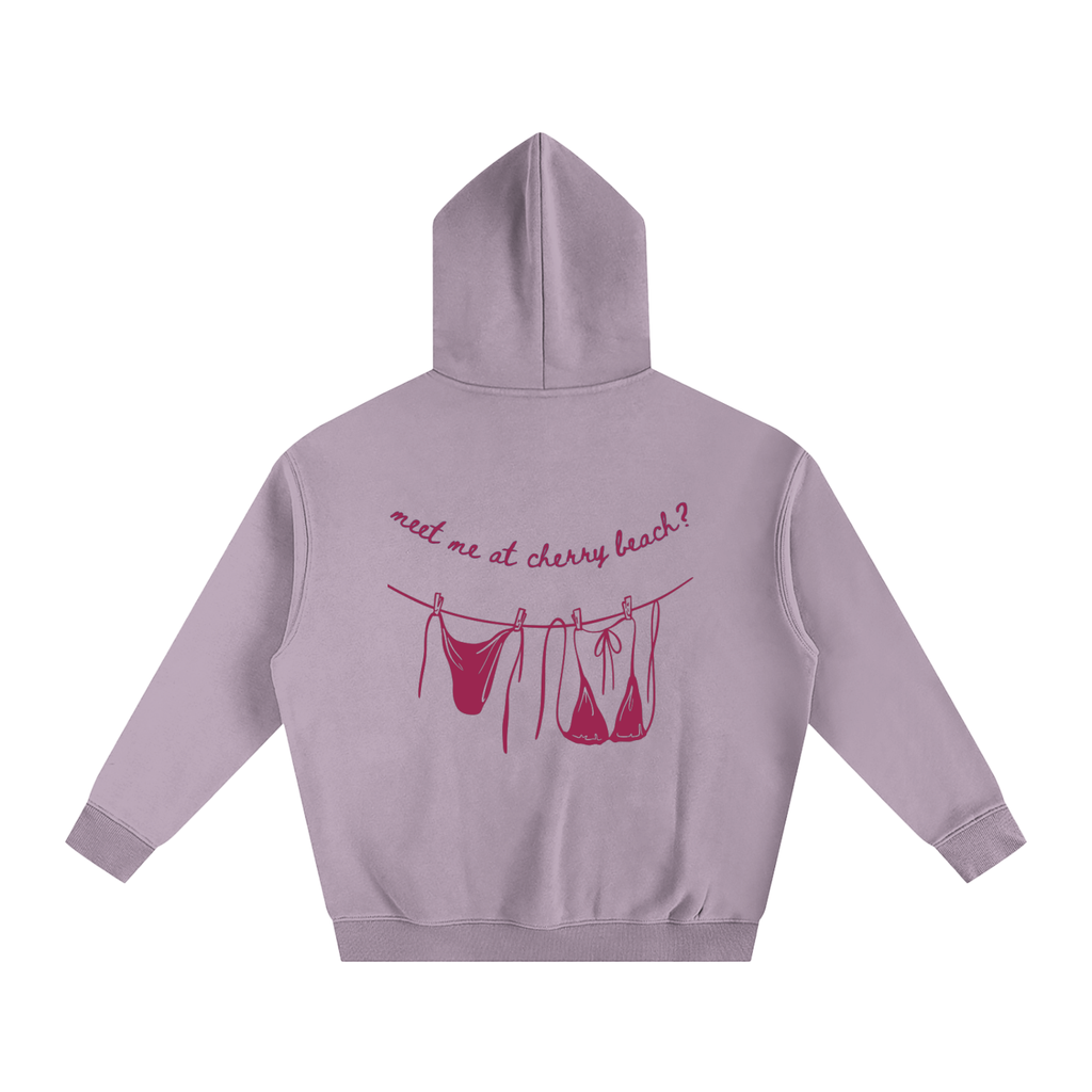 Cherry Beach Oversize Fleeced Hoodie