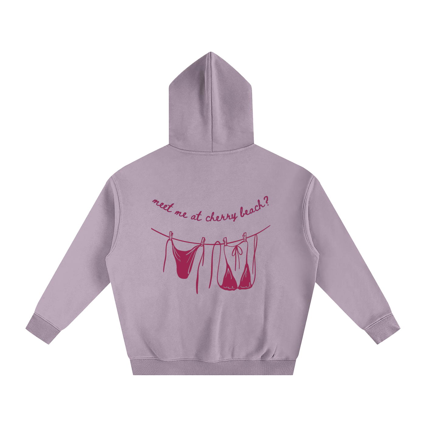 Cherry Beach Oversize Fleeced Hoodie