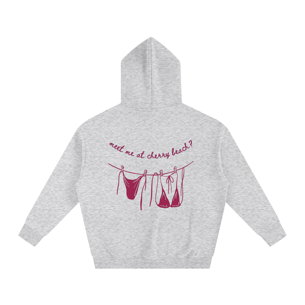 Cherry Beach Oversize Fleeced Hoodie