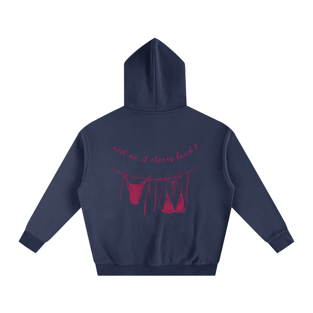 Cherry Beach Oversize Fleeced Hoodie