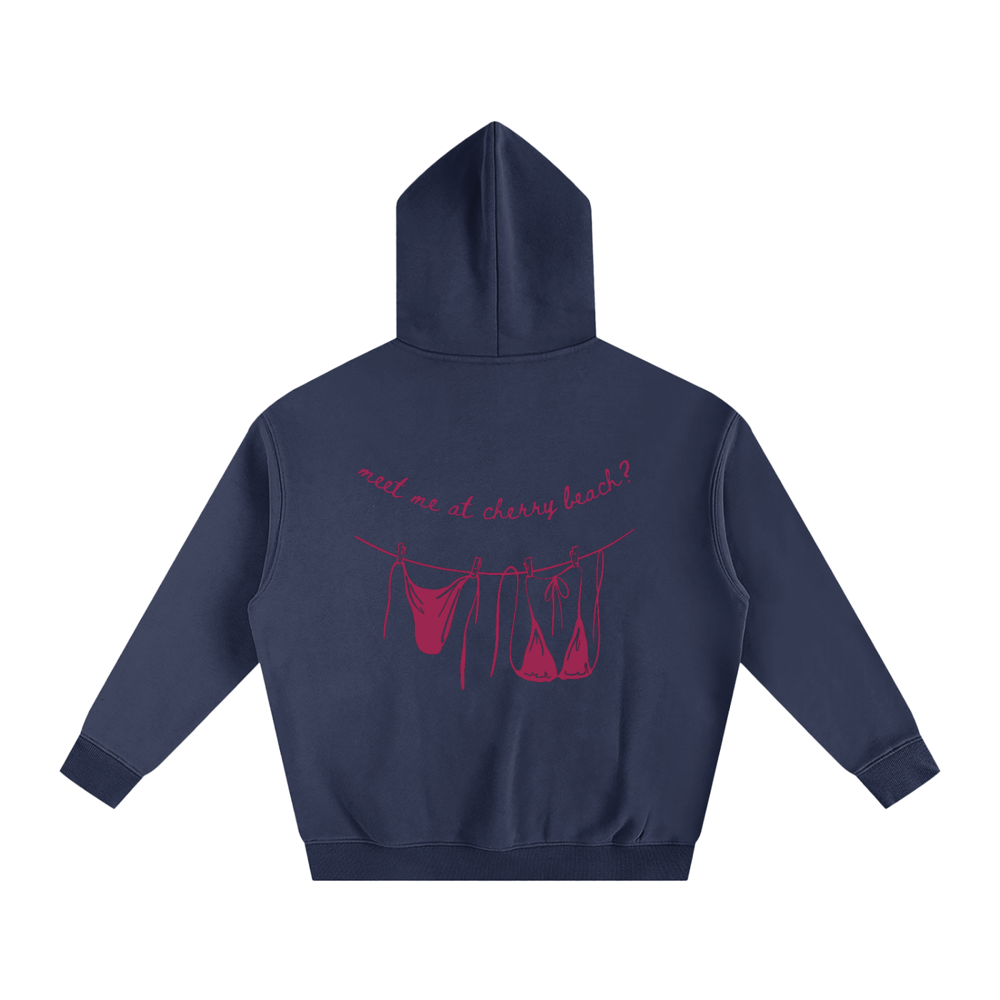 Cherry Beach Oversize Fleeced Hoodie
