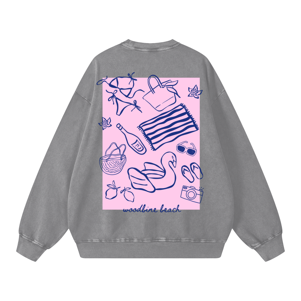 Woodbine Beach Acid Wash Oversize Toronto Sweatshirt