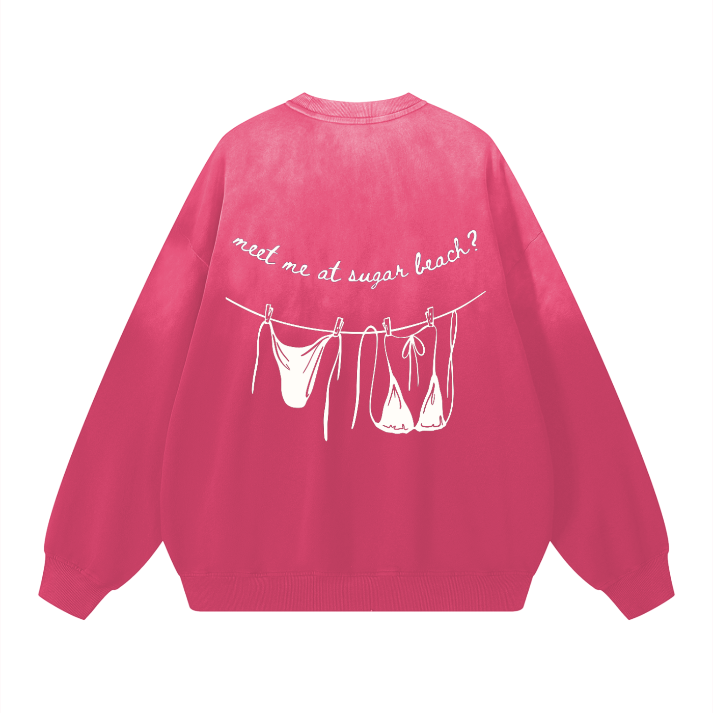 Sugar Beach Effortless Athleisure Cotton Handcrafted Washed Sweatshirt