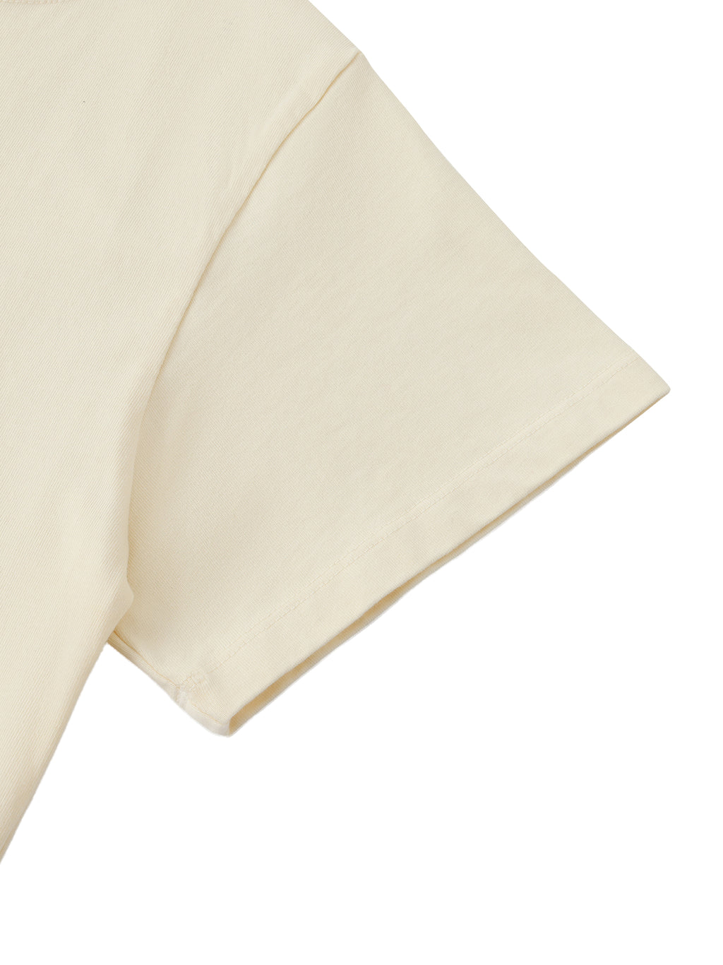 Off-Shoulder Rolled Hem Cotton T-Shirt